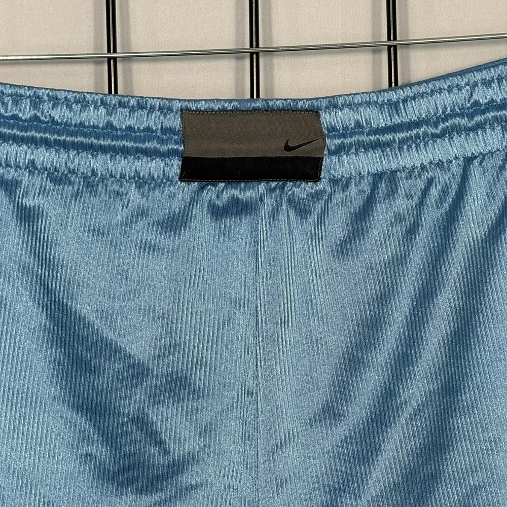 Nike Dazzle Basketball‎ Shorts Mens XL Blue Silky Shiny UNC Baggy Reversible